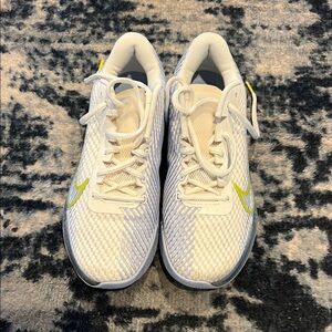 Nike White and Yellow Athletic Shoes